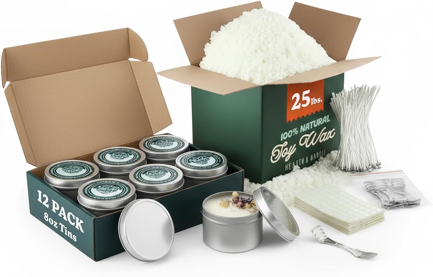 25 lbs. Soy Candle Wax with Su - Candle Making Supplies Jars recension och pris