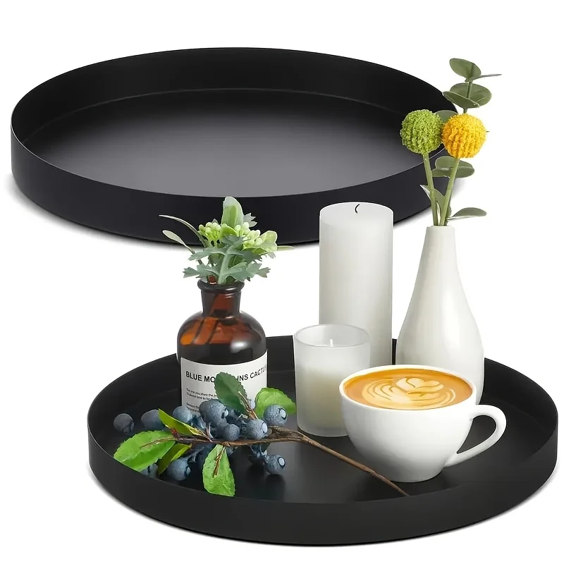 1Pc Modern black circular ABS  - Candle Holder Supplies recension och pris