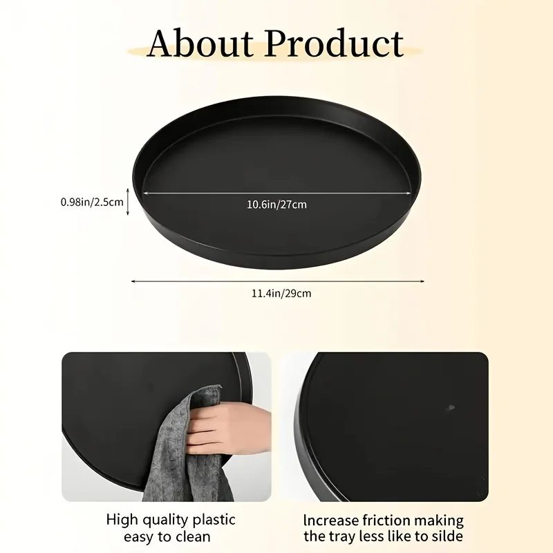 1Pc Modern black circular ABS  - Candle Holder Supplies recension och pris