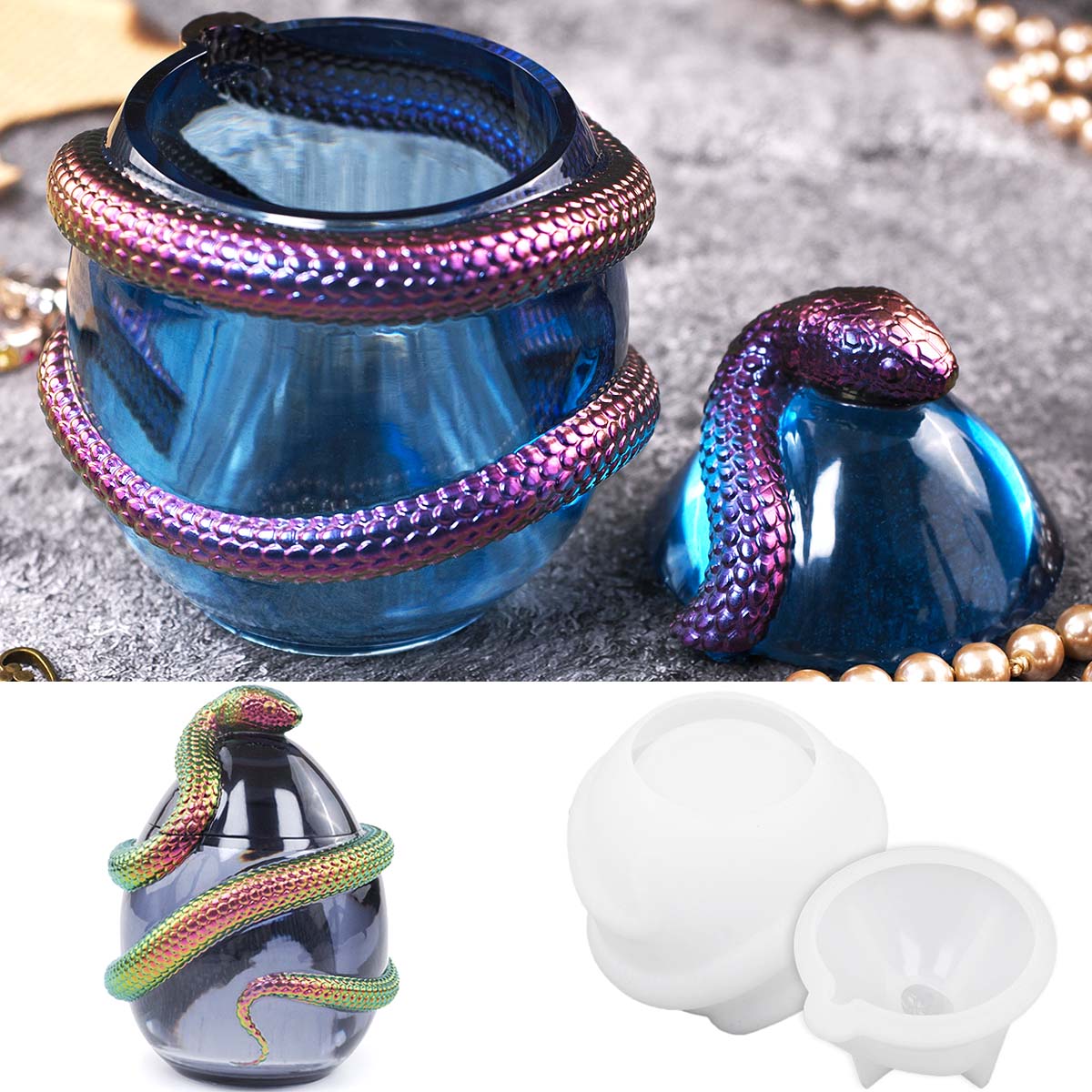 Snake Egg with Lid Candle Jar  - Candle Making Supplies Jars recension och pris
