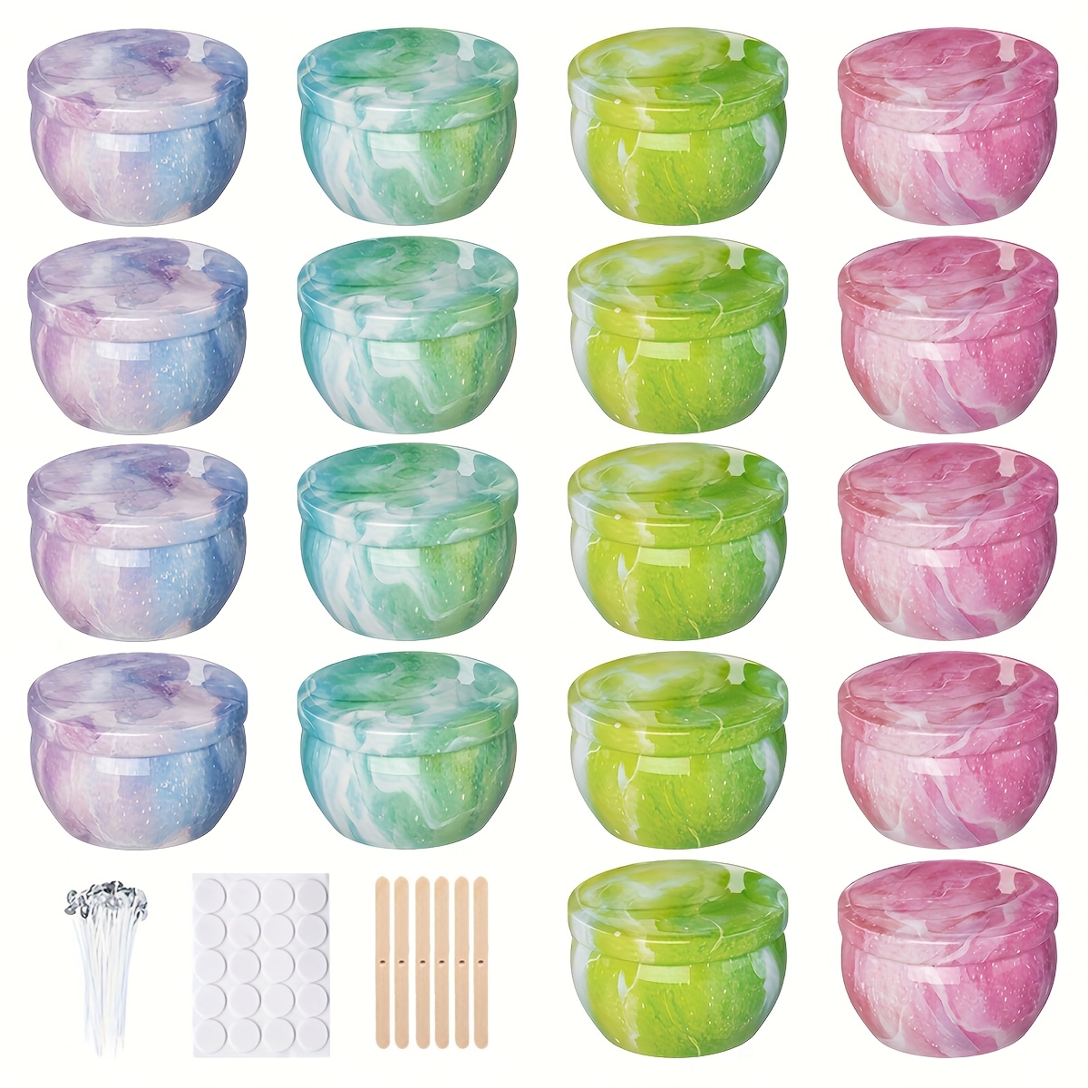 Starry sky patterned metal emp - Candle Making Supplies Jars recension och pris