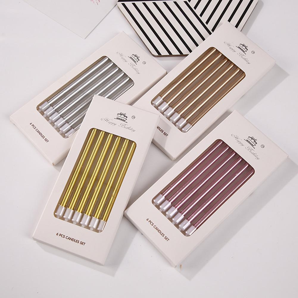 6/18pcs Metal Gold Silver Birt - Candle Supply recension och pris