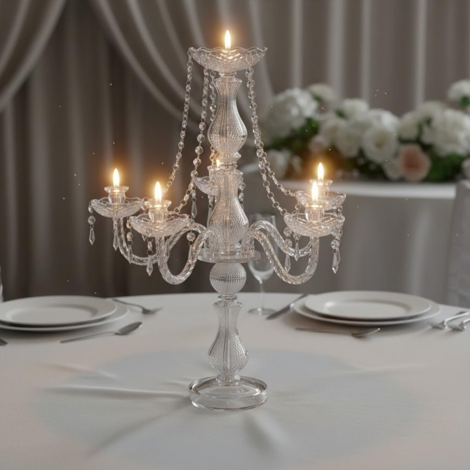Crystal Candelabra Elegant Wed - Candle Holder Supplies recension och pris