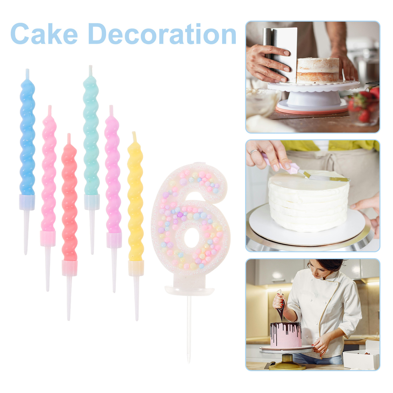13Pcs Colorful Spiral Birthday - Candle Supply recension och pris