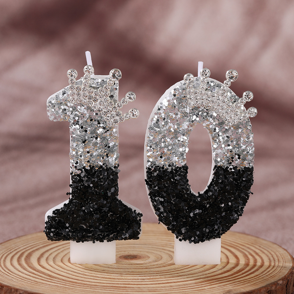 Black Silver Gradient Crown Ha - Candle Supply recension och pris