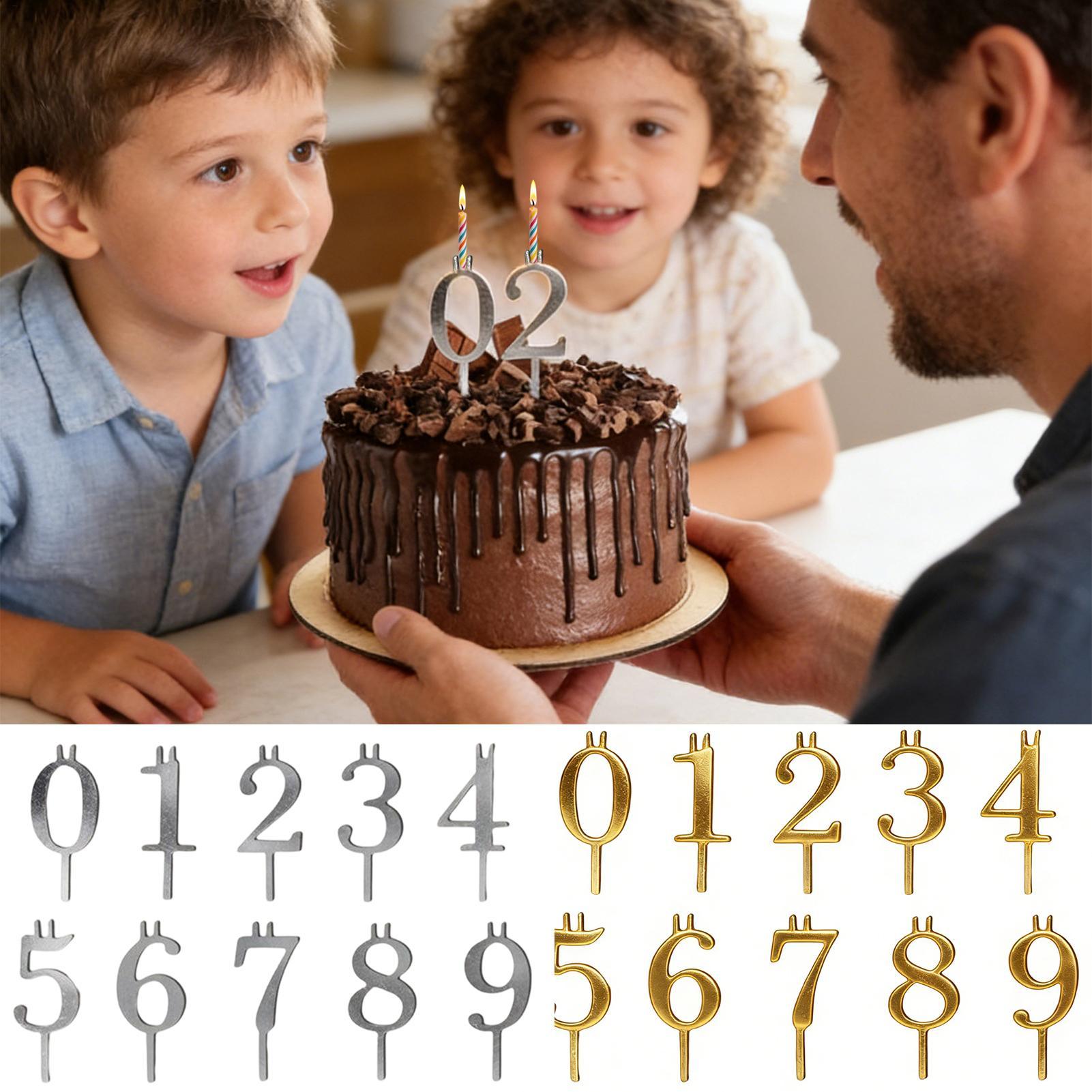 10pcs 0-9 Number Cake Toppers  - Candle Holder Supplies recension och pris