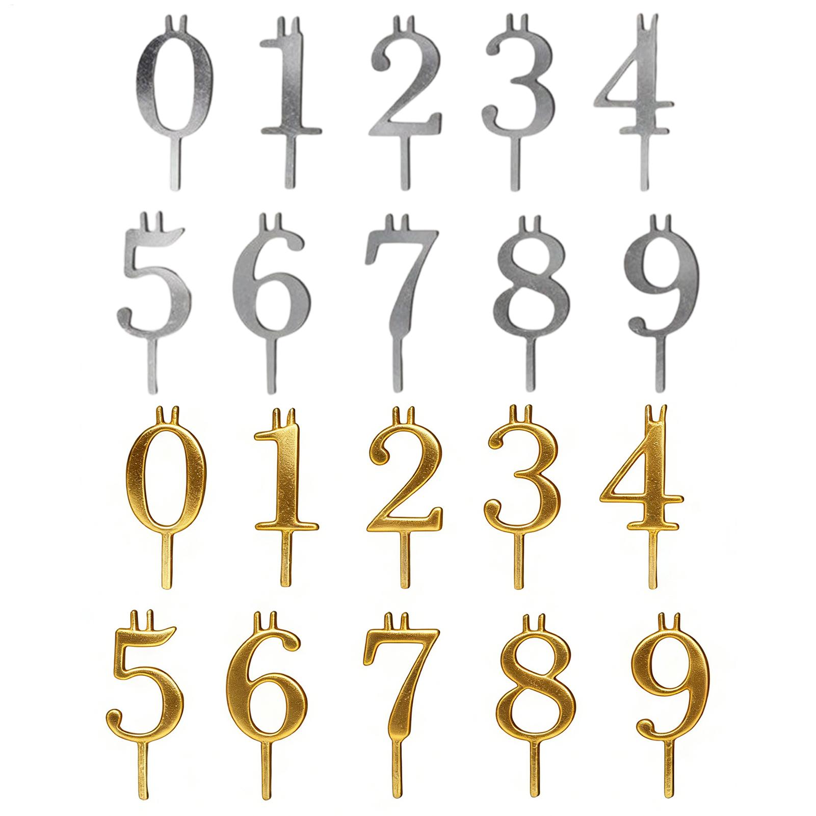 10pcs 0-9 Number Cake Toppers  - Candle Holder Supplies recension och pris