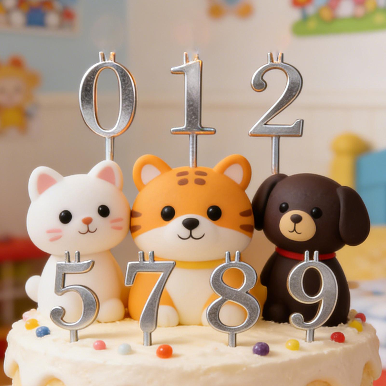 10pcs 0-9 Number Cake Toppers  - Candle Holder Supplies recension och pris
